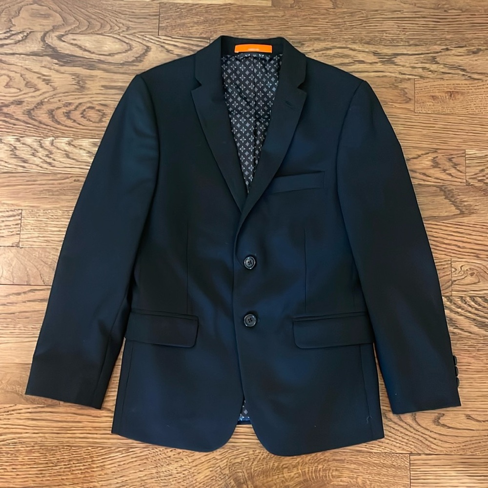 Tallia Boys Black Wool Blend Blazer, size 10 R